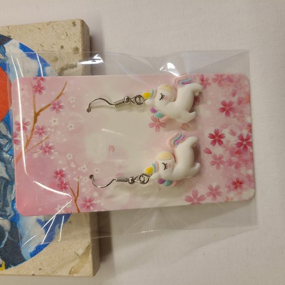 UNICORN PONIES EARRINGS - Picture 2 of 2